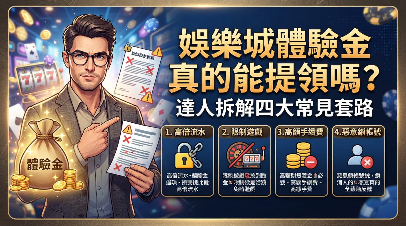 娛樂城體驗金真的能提領嗎?達人拆解四大常見套路